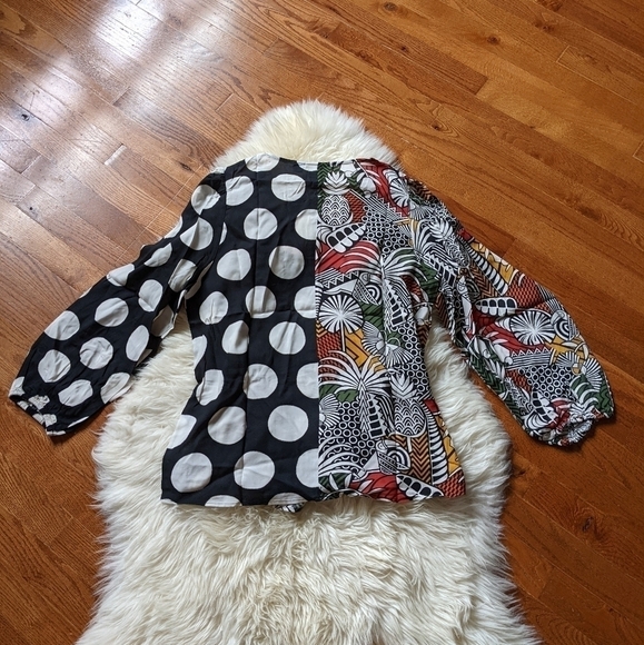 anthropologie farm Rio tropical print wrap top - Picture 6 of 10